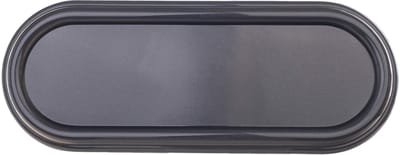 KADAX Plastic onderlegger voor graflicht, ovaal dienblad voor graf, kunststof onderzetter voor grafbloemen en kaarsen, tafelblad, bescherming voor graf (antraciet, 39,5 cm)