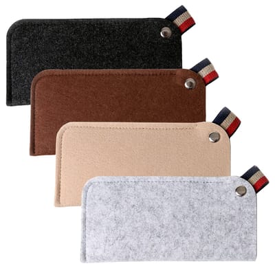 NTH products- Brillenkoker Zacht - Brillendoos - Brillenhoes - Draagbare Brillenkoker - Vilt - 4 Kleuren 7,1 x 3,5 Inch - Brillentas