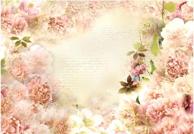 Fotobehangkoning - Behang - Vliesbehang - Fotobehang - Spring fragrance - Roze Bloemen - 150 x 105 cm
