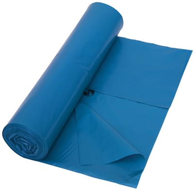 Vuilniszak 45 micron | ft 80 x 100 cm | 120 liter | blauw | rol van 25 stuks