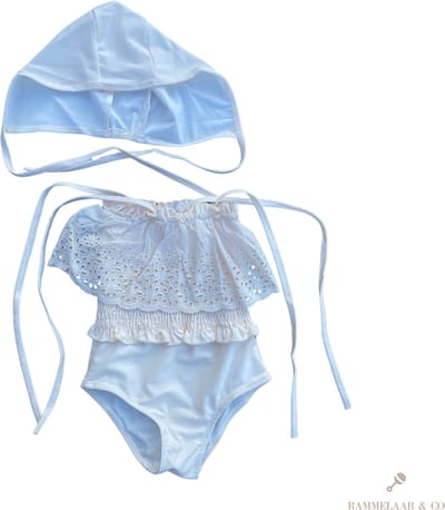 Rammelaar&Co Boho Badpak Ivory Lace – Badpak Meisjes – Maat 12-18 maanden