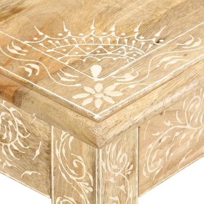 vidaXL - Salontafel - handgeschilderd - 110x50x45 - cm - massief - mangohout