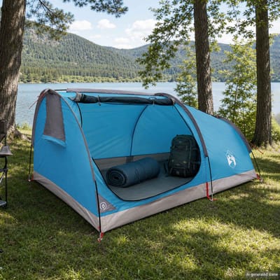vidaXL - Hiking - Tent - Waterdicht - 2-persoons - Blauw