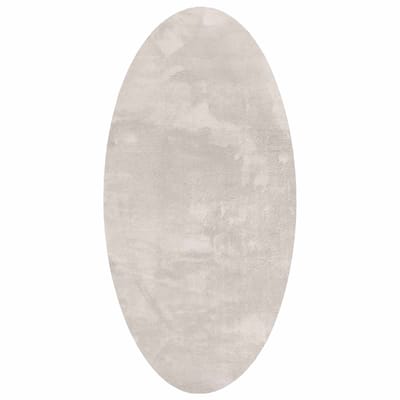 vidaXL - Vloerkleden - Ovaal - HUARTE - Zand - 80 - x - 150 - cm - 100% - Polyester