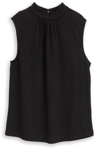 Tom Tailor - Top met glitter-effect - Maat S - deep black