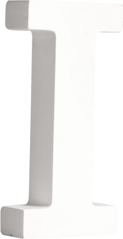 Houten letter I 11 cm