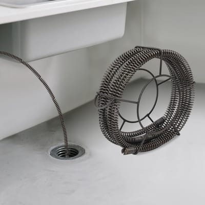 Reinigingsspiraal - Schoonmaakveer - Afvoer Ontstoppen - Flexibele Verbinding - 7 Meter - Grijs