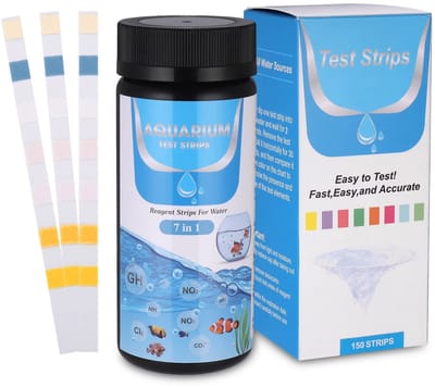 Dailygoods- Teststrips 150 Stuks - 7-in-1 pH-Teststrip - Waterkwaliteit Tester - Drinkwater pH-Waarde - Ammoniak/Nitriet/Nitraat - Eenvoudig in Gebruik - Waterkwaliteitstest