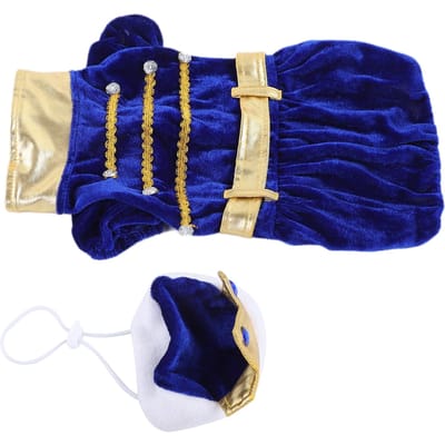 Schattig Huisdier Hond Kleding Pak Hond Festivals Kostuum met Hoed Kerst Outfit HuisdierbenodigdhedenXL XL blue