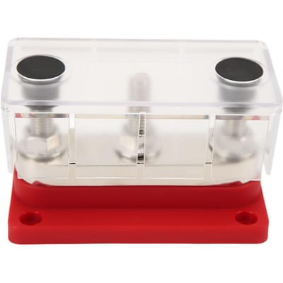 12‑48V 600A Stroomverdelingsblok 3 Studs M10 Batterij Aansluitblok Busbar voor Auto Vrachtwagens RVs Marine Boten Red