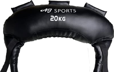AJ-Sports Bulgarian Power Bag 20kg - Sandbag - Weightbag - Zandzak - Powerbag - Geschikt voor Crossfit & Fitness - Zwart