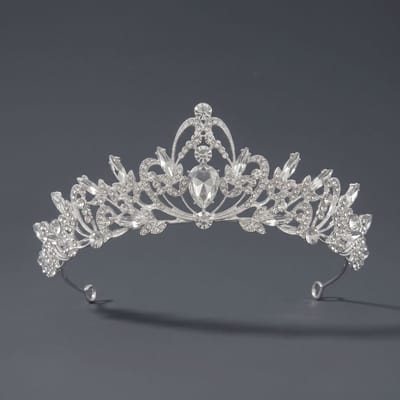 Kroon voor dames-Prinsessenkroon-Diadeem-Kroon-Strass-Elegant en Duurzaam - Geschikt voor Verschillende Gelegenheden-Haarsieraad-Stijl 88