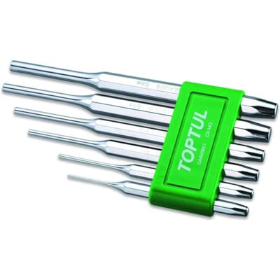 Uitlaatgasset TOPTUL 6Stk 3x8x125 4x9,5x150 5x9,5x165 6x12,7x180 8x12,7x181mm