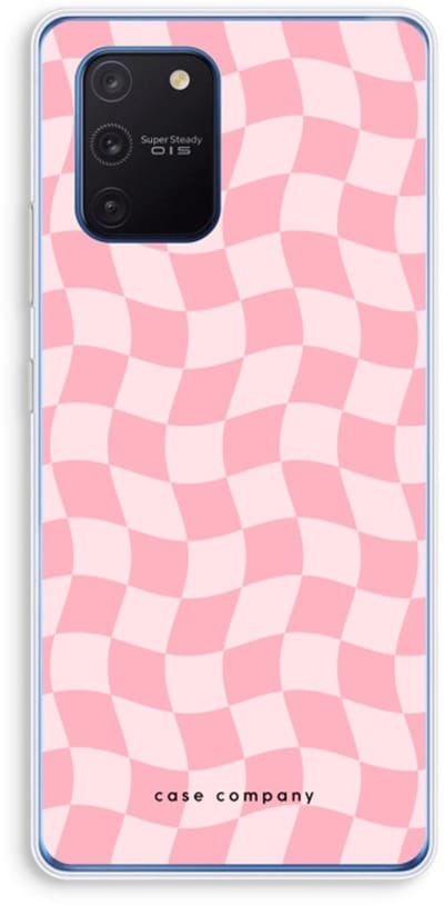 Case Company® - Hoesje geschikt voor Samsung Galaxy Note 10 Lite hoesje - Grid Roos - Soft Cover Telefoonhoesje - Bescherming aan alle Kanten en Schermrand