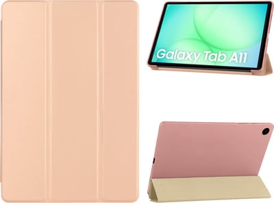 Arara Hoes Geschikt voor Samsung Galaxy Tab A11 8.7 inch - Tri-Fold bookcase met auto/wake functie - Rosegoud