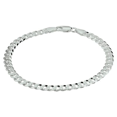 Zilver Gerhodineerd Gourmette 8-Zijdes Geslepen 5,4 mm 1337473