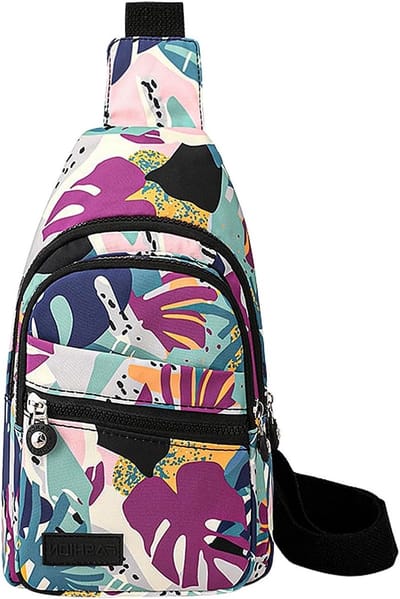 Draagbare Sling Bag van Nylon voor Vrouwen met Verstelbare Schouderriem, Ideaal voor Reizen en Winkelen, Ruime Borstzak en Persoonlijke Stijl
