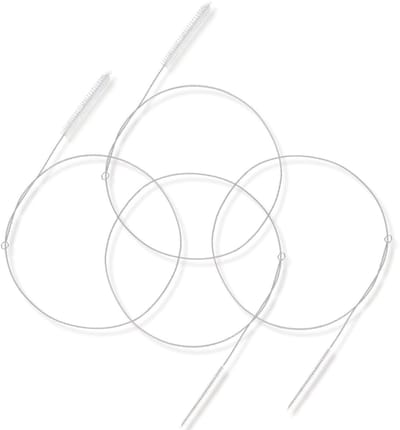 Allecto - Buisborstelreiniger - Multifunctionele reinigingsset - 99 cm lange borstels - Wit - Roestvrijstalen voedingsbuisbenodigdheden - Geschikt ...