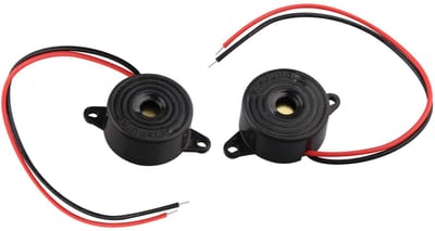 Dailygoody - Piezo Buzzer - Hoog Decibel Alarm - 120mm Kabel - 3-24V Spanning - Geluidswaarschuwing - Ideaal voor Elektronische Projecten - Compact fo
