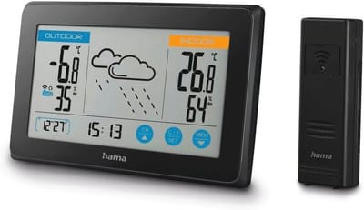 Draadloos weerstation met buitensensor en touchscreen - Weersvoorspelling, temperatuur- en luchtvochtigheidsmeting