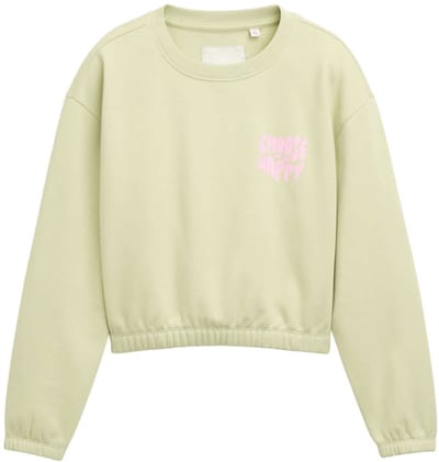 Tom Tailor - Sweater met print - Maat 152 - seed green