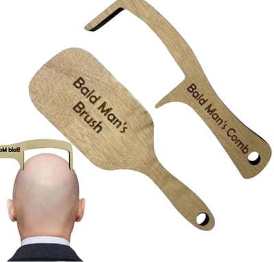 Dailygoods- Kam Grappige Haarloze Kamborstel - Tandenloze Kam - Gag Geschenk - Humoristisch Cadeau - Voor Mannen - Voor Kaal Hoofd