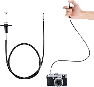JeiibrZui Ontspankabel - Afstandsbediening - Compatibel Met Veel Camera's + Ondersteunt B-Modus - 1 Stuks - Algemeen Gebruik Zwart