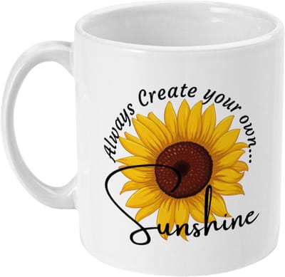 Mok | Bloemen - Always create your own Sunshine | 325ml
