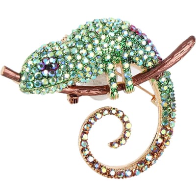 Broche Design Mode Aspect Anolis Finition Soignée Belle Apparence Broche Légère vert