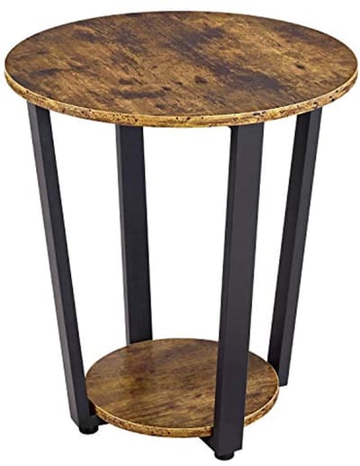 Ronde Bijzettafel met Opbergvak - Stijlvolle Woonkamertafel voor Iedereen