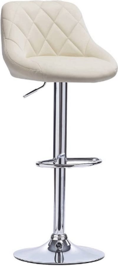 Designer Barkruk - Creme - Ergonomisch - Met Rugleuning - Zithoogte 60-82cm - Set van 1