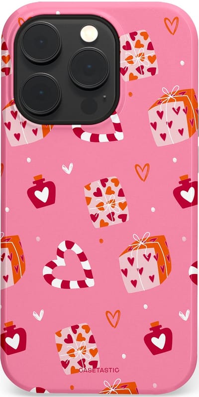 Casetastic Hoesje Geschikt voor Apple iPhone 14 Pro Magsafe - Stijlvolle Beschermende Duo-layer Case - Zoete Liefde Roze