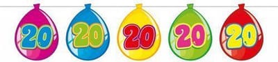 20 Jaar Birthday Ballonnen Slinger - 10 meter