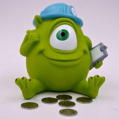 2 stijlen Disney Monsters University Mike Wazowski Meneer Q Spaarpot Spaarvarken Eenoogig Ornament Figuur Model Speelgoed Collectie Pop 15cm