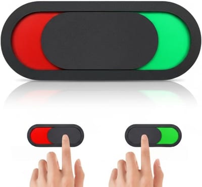 Privacy Scherm Signaal voor Kantoor Deur - Vrij of Bezet Signaal voor Toilet en Badkamer, Ideaal voor Schuifdeuren, 10 x 4 cm