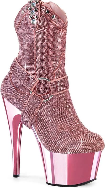 Pleaser - ADORE-1029CHRS Plateau Laarzen, Paaldans schoenen - US 6 - 36 Shoes - Roze