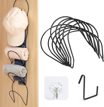 Multifunctionele Hoedenhouder met 5 Haken, Ideaal voor Caps, Sjaals, Tassen en Kleding