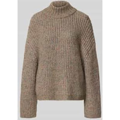 Gebreide pullover met opstaande kraag