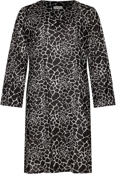 Pastunette - Jurk/Cover-up - Noir Safari - Katoen - Zwart/Wit - Maat 36