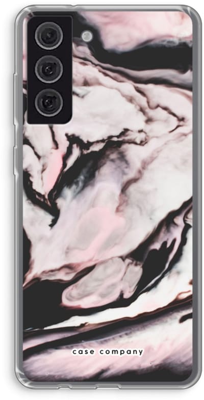 Case Company® - Hoesje geschikt voor Samsung Galaxy S21 FE hoesje - Roze stroom - Soft Cover Telefoonhoesje - Bescherming aan alle Kanten en Schermrand
