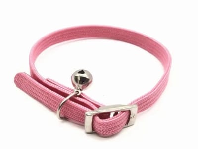 Elastische kattenband met belletje Roze | Veilig anti-verstikking | Verstelbaar kitten tot volwassen | Comfortabel | Vogelvriendelijk