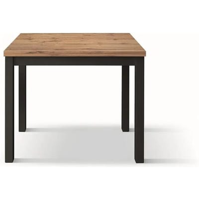 Eikenhouten tafel, antraciet poten, 90x90-180x90cm - POSITANO