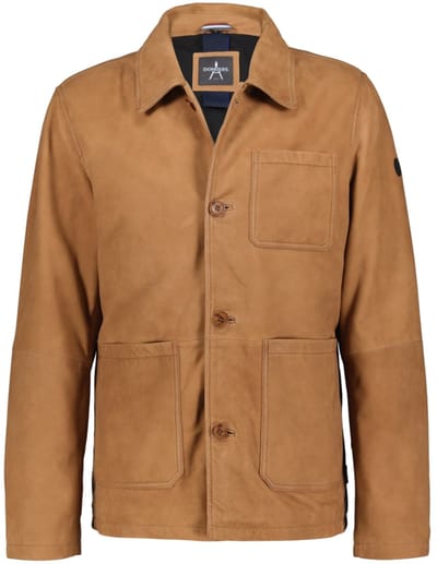 Lennox leren Shirt-jacket