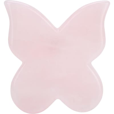 Roze Jadesteen Schraapbord Vlinder Vorm Masserend Gua Sha Bord Schrapgereedschap white