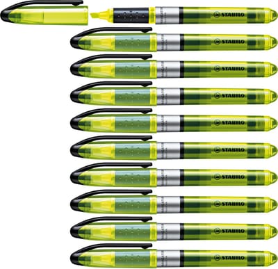 STABILO NAVIGATOR - Markeerstift - Markeert Tot De Laatste Druppel - Geel - Doos 10 stuks