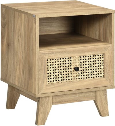 HOMCOM-Nachtkastje-Spaanplaat-45x39x56,5cm-Natuurlijk hout