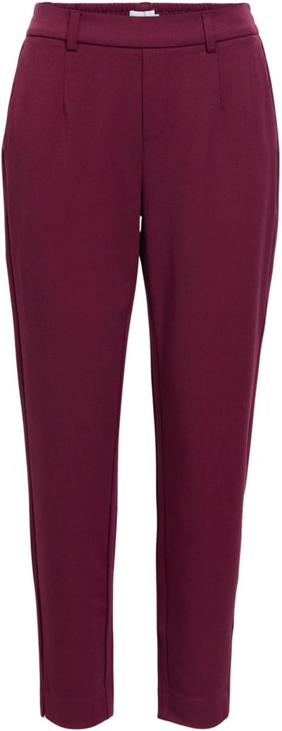 Object bordeaux dames broek   Slim Fit   Elastische boord   Duurzaam   Regular waist Bordeaux 36