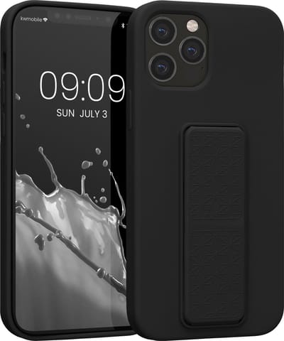 kwmobile back cover voor smartphone - geschikt voor Apple iPhone 12 / iPhone 12 Pro - 1x beschermhoesje van kunststof - In zwart