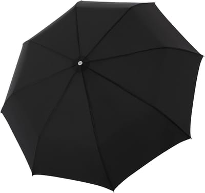 doppler Manufaktur Paraplu Bellino Oxford Nickel Matt Black Zwart