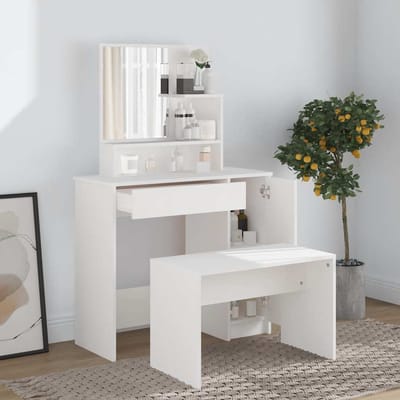vidaXL - Kaptafelset - 86,5x35x136 - cm - wit